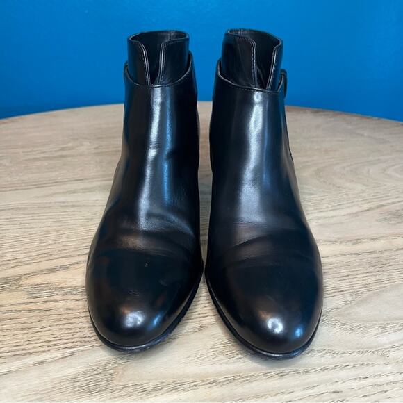Vince. Harriet Black Leather Ankle Boots Block Heel Women’s Size 6 Made In Italy - Picture 4 of 9